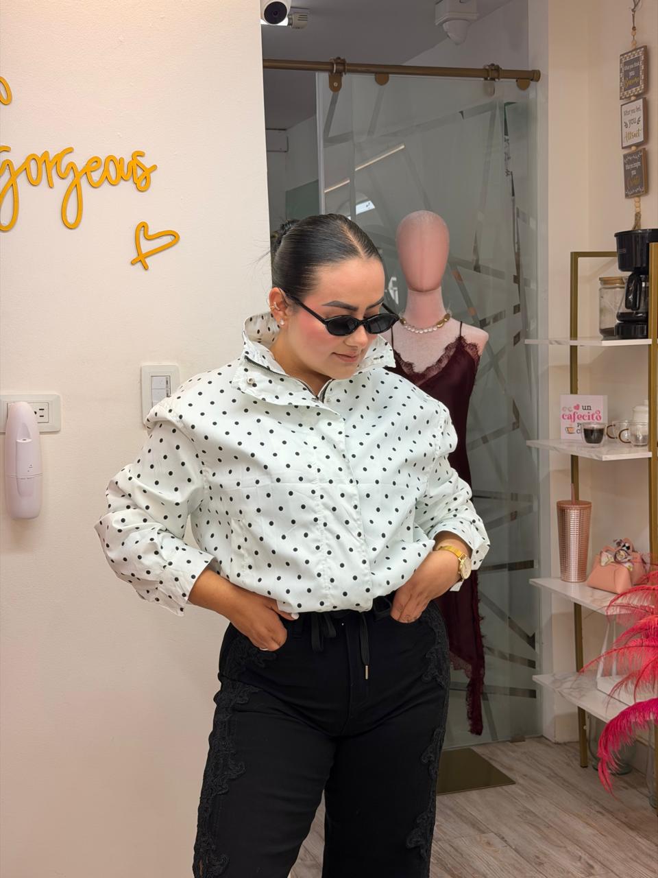 BOMBER JACKET LUNARES BLANCA