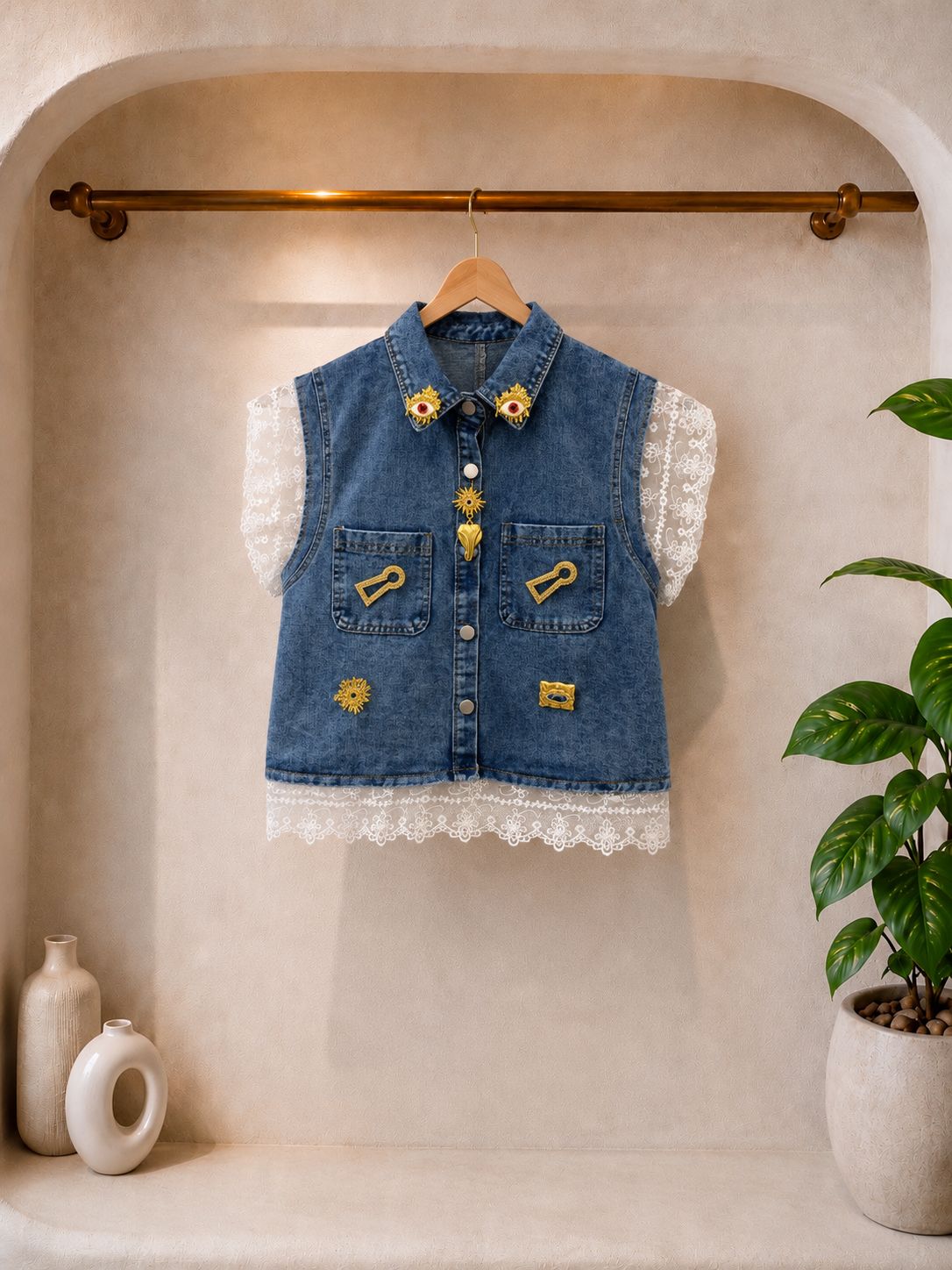 CHALECO GOLDEN DENIM
