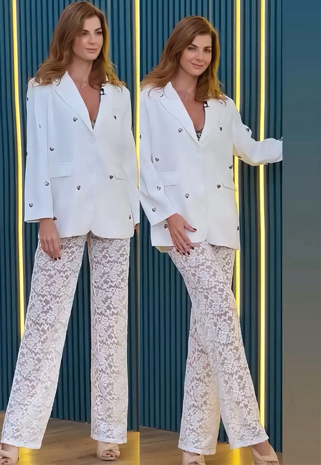 PANTALON PALAZZO ENCAJE BLANCO