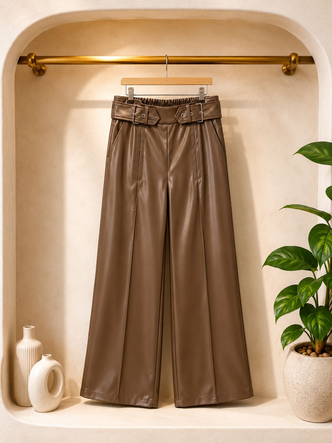 PANTALON CUERINA CHOCOLATE